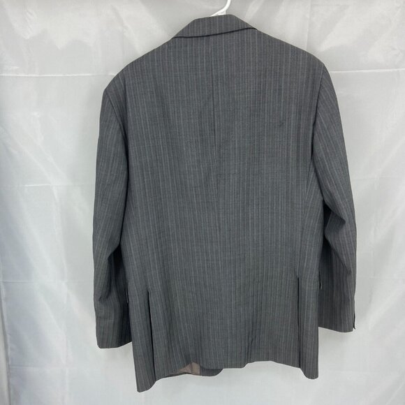 Yves Saint Laurent Men 42R Suit Jacket YSL Button Blazer Sport Coat Gray Stripe - Picture 3 of 12